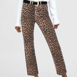 Zara Cheetah Print Jeans